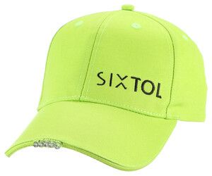 Kšiltovka s LED světlem B-CAP 25lm, nabíjecí, USB, uni velikost, fluorescentní zelená