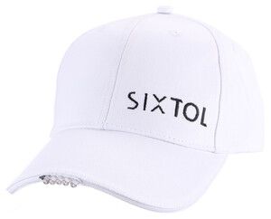 Kšiltovka s LED světlem B-CAP 25lm, nabíjecí, USB, univerzální velikost, bílá
