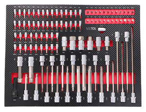 Dílenský vozík s nářadím MECHANIC TROLLEY TITAN 1559, 13 šuplíků, 1559 ks nářadí