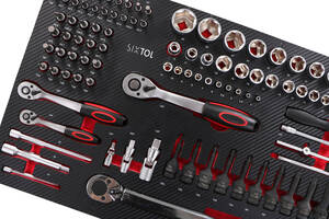 Dílenský vozík s nářadím MECHANIC TROLLEY TITAN 1559, 13 šuplíků, 1559 ks nářadí