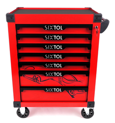 Dílenský vozík na nářadí MECHANIC TROLLEY KEVIN RED, 7 šuplíků
