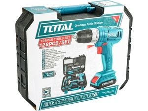 Vrtací šroubovák AKU 12V Li-ion s nářadím, sada 128ks