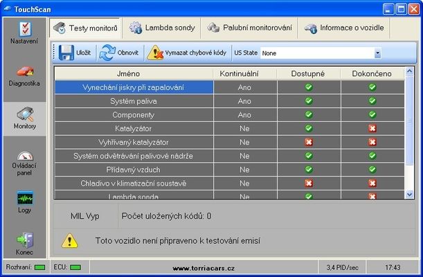 OBDLink SX diagnostika + CZ program TouchScan - 3 roky záruka