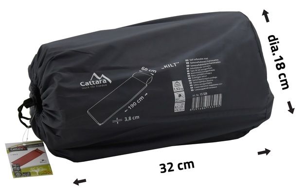 Karimatka samonafukovací 190x60x3,8cm s polštářem KILT