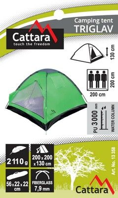 Stan TRIGLAV pro 3 osoby 200x200x130cm PU3000mm