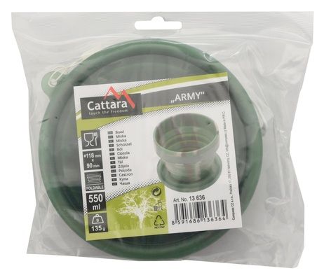 Silikonová skládací miska ARMY 950ml