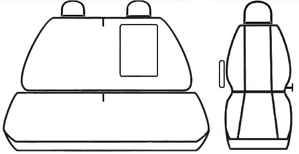Autopotahy CITROEN JUMPER II, 3 místa, od r. 2006, Dynamic žakar tmavý