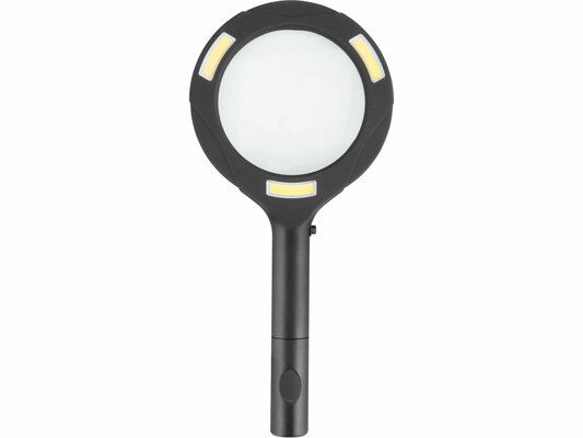 Lupa se světlem 80lm, 5x zvětšení, 3x0,5W COB LED