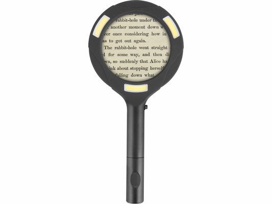 Lupa se světlem 80lm, 5x zvětšení, 3x0,5W COB LED