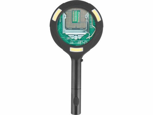 Lupa se světlem 80lm, 5x zvětšení, 3x0,5W COB LED