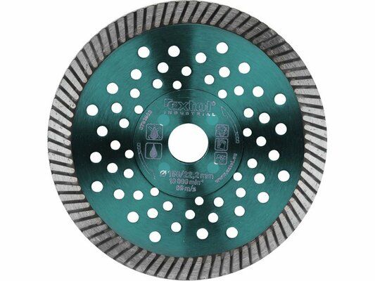 Kotúč diamantový rezný turbo Fast Cut, 230x22,2mm, suché i mokré rezanie, EXTOL INDUSTRIAL