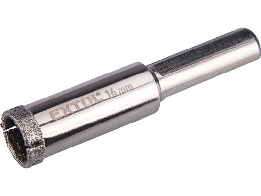 Korunka vykružovací diamantová na sklo a keramiku, O 14mm