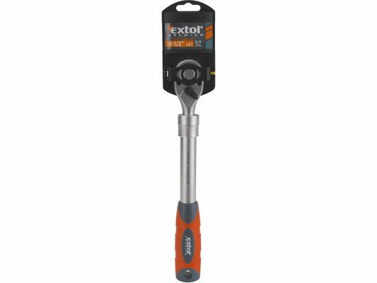 Račňa teleskopická, 45 zubov, 1/2", nastaviteľná dĺžka 290-430mm, CrV, EXTOL PREMIUM