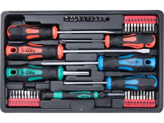 Šroubováky a hroty sada 47ks , 1/4" hroty a 4mm mini hroty, CrV