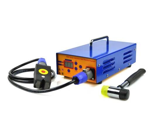 Indukční ohřívač k odstranění promáčklin na karoserii