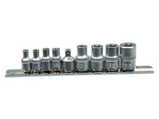 Sada hlavic torx, 9ks, 1/4" a 3/8"