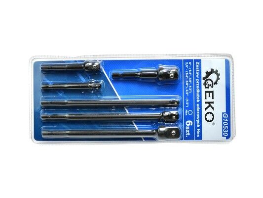 Sada nástrčných nástavců 1/4"-1/2", 6 ks