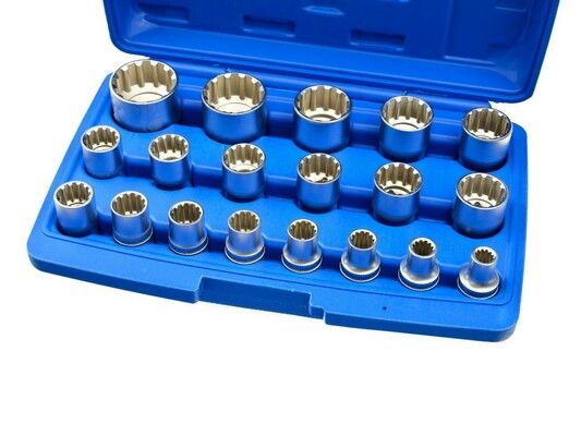 Nástrčné klíče multilock 1/2", sada 19ks, CrV ocel