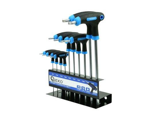 Sada klíčů Torx, typ T, T9-T50, 10ks