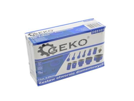 Korunkový vrták diamantový, sada 12ks, 6-68mm