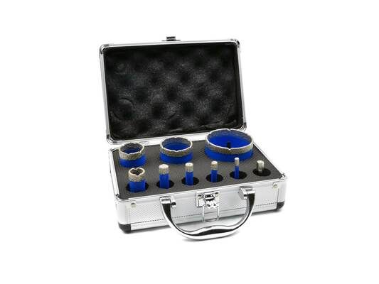 Korunkový vrták diamantový, sada 9ks, 6-68mm