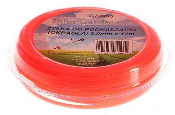 Struna do sekačky, 3,0mm, 12m, kulatý profil, nylon