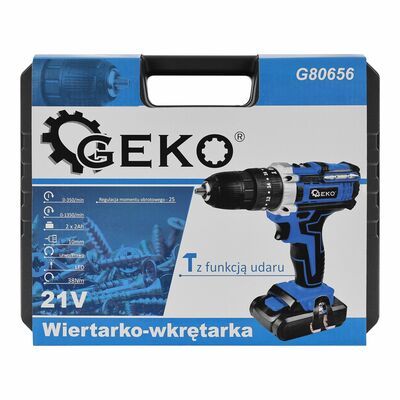 Vrtačka/ šroubovák s funkcí příklepu 21V 2x 2ah baterie