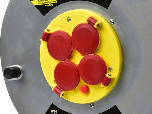 Elektrický prodlužovací kabel 3x2,5mm2, 25m s kovovým navijákem