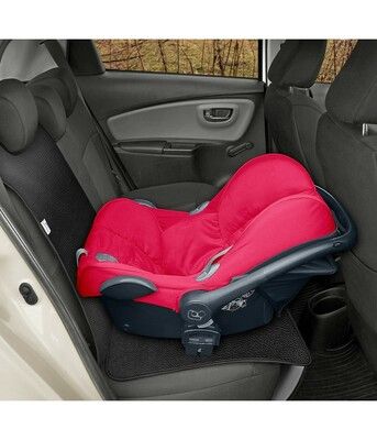 Ochranná podložka pod autosedačku pro přepravu dětí JUNIOR Artificial Leather černá