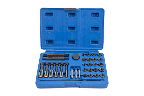 Sada na opravu závitů žhavicích svíček  M8x1, M10x1, M10x1.25, M12x1.25, 33 kusů
