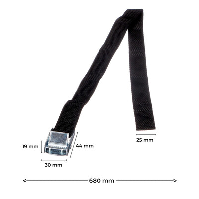 Upínací pásky pro uchycení pneumatiky elektrokol, délka 650 mm, 2ks - náhradní díl