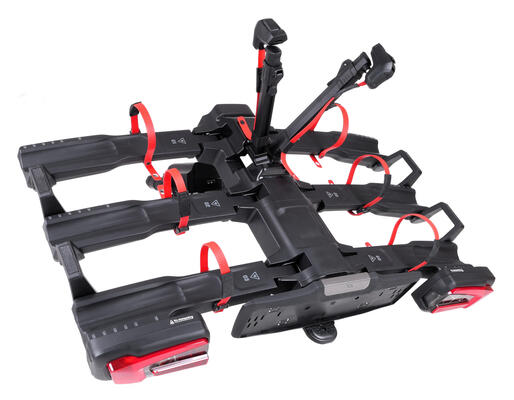 Nosič kol na tažné zařízení E-BIKE 3 PRO - 3 elektrokola, nosnost 60kg, skládací