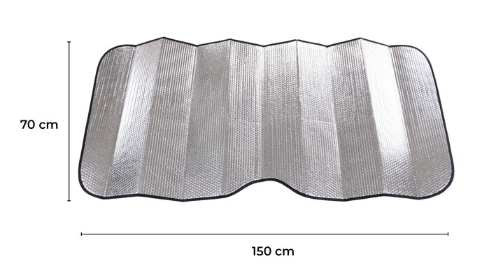 Sluneční clona na přední okno auta CAR SUNSHADE PRO 6, 150 x 70 cm