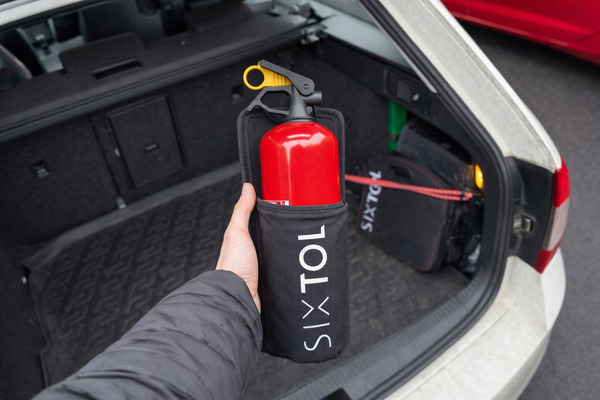 Držák 1kg hasicího přístroje do auta na suchý zip CAR FIRE 1