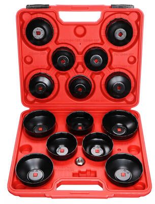 Násadkové klíče na olejové filtry MECHANIC OIL WRENCH 14, 1/2" - Prasklý kufr