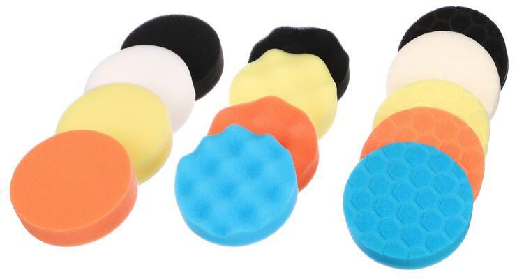 Sada leštících polštářků/houbiček s unašečem pro čištění auta CAR DETAILING PAD 30, 30ks