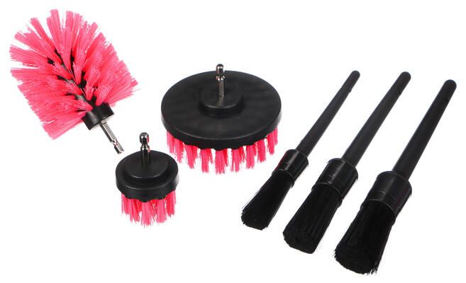 Multifunkční sada nástrojů pro čištění a mytí auta CAR DETAILING PINK 9, 9ks