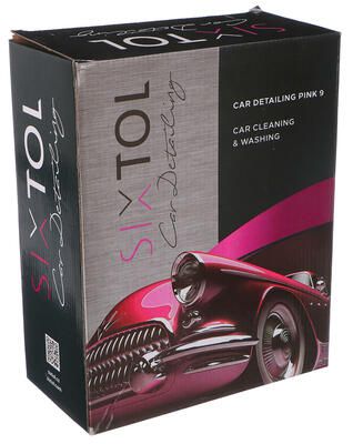 Multifunkční sada nástrojů pro čištění a mytí auta CAR DETAILING PINK 9, 9ks