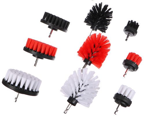 Sada kartáčů na vrtačku pro čištění auta CAR DETAILING DRILL BRUSH 9, 9ks