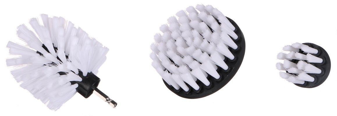 Sada kartáčů na vrtačku pro čištění auta CAR DETAILING DRILL BRUSH 3 SOFT, 3ks
