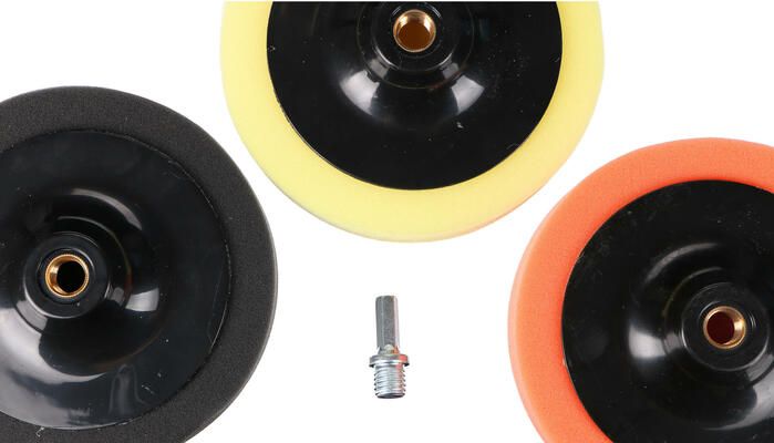 Sada leštících polštářků/houbiček s unašečem pro čištění auta CAR DETAILING PAD 3, 3ks