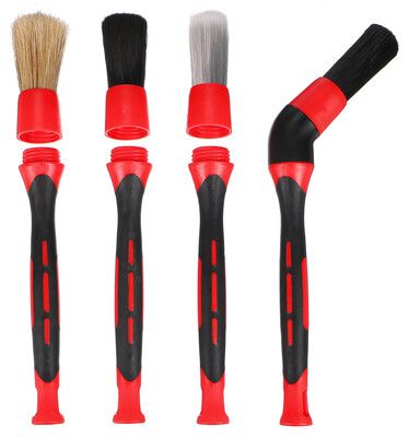 Sada precizních štětců s vyměnitelnými nástavci pro čištění auta CAR DETAILING BRUSH 4