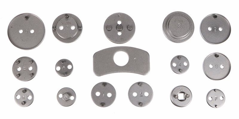 Stlačovák brzdových pístů MECHANIC BRAKE SET BLACK 18, sada 18ks