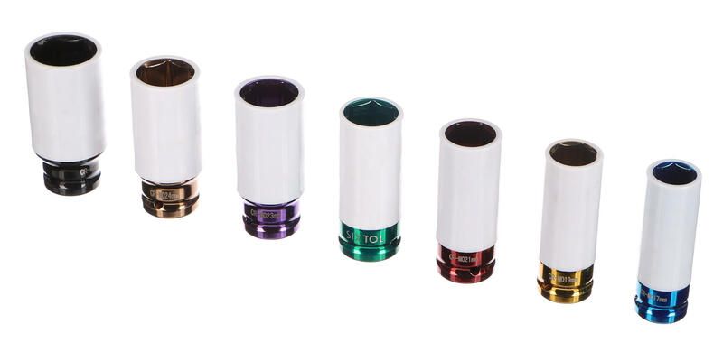 Rázové hlavice MECHANIC IMPACT 4, 1/2", 7ks
