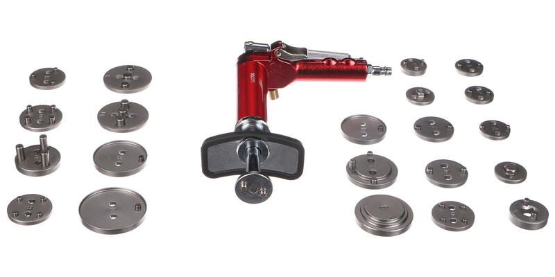Pneumatický stlačovák brzdových pístů MECHANIC BRAKE SET PNEU 23, sada 23ks