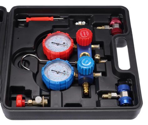 Sada na měření tlaku a těsnosti autoklimatizace MECHANIC AC TESTER 1