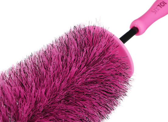 Kartáč na čištění ráfků kol auta CAR DETAILING TIRE BRUSH PINK