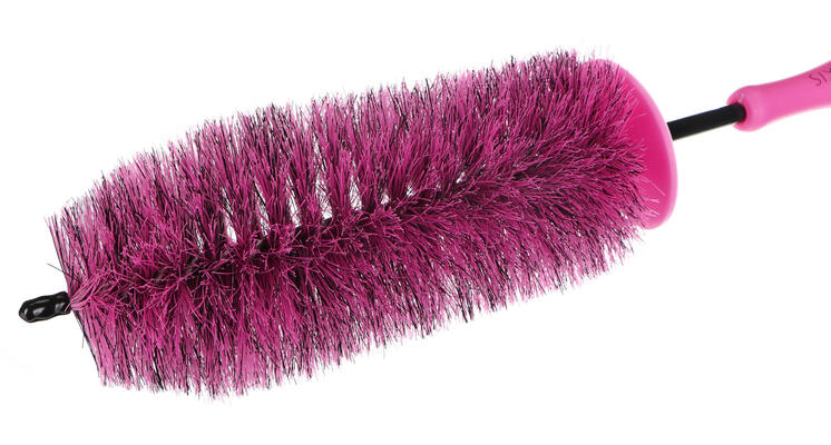 Kartáč na čištění ráfků kol auta CAR DETAILING TIRE BRUSH PINK