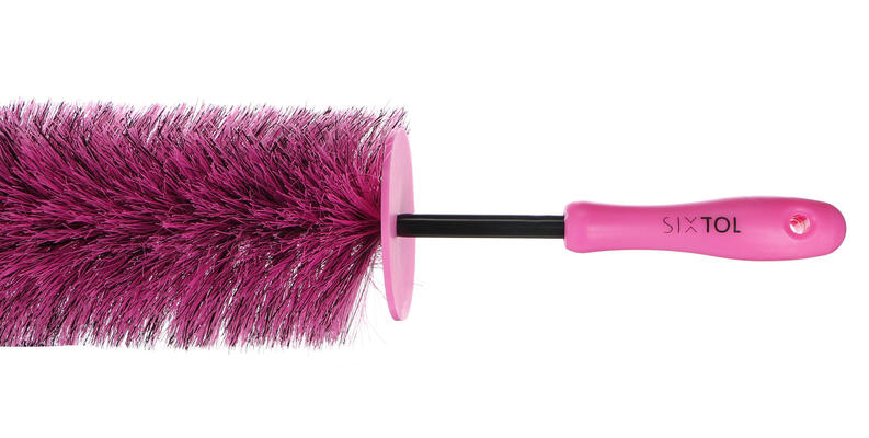 Kartáč na čištění ráfků kol auta CAR DETAILING TIRE BRUSH PINK