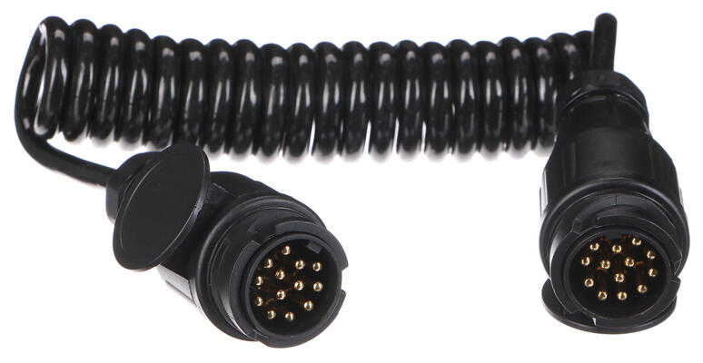 Propojovací spirálový kabel zástrčky tažného zařízení TRAILER CABLE 4, 13-13pin, 3m